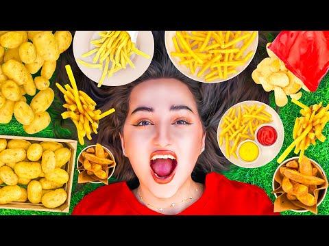 اختي ميمي عاشت على البطاطس لمده 24 ساعه | حققت حلمها😍