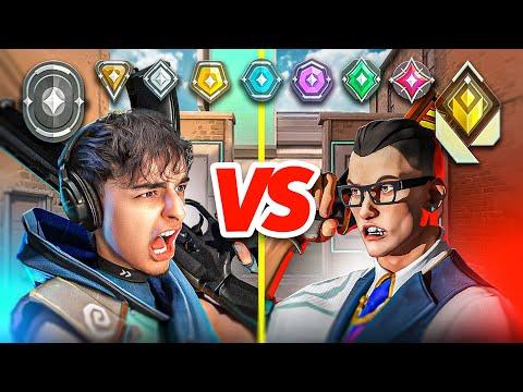 J'AFFRONTE TOUS LES RANKS DE VALORANT !! (IRON JUSQU’À RADIANT😱)