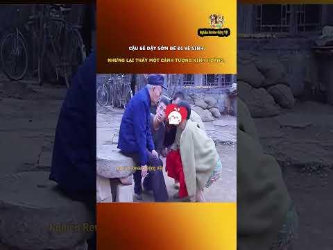 Cậu bé dậy sớm để đi vệ sinh, nhưng lại thấy một cảnh tượng kinh hoàng.