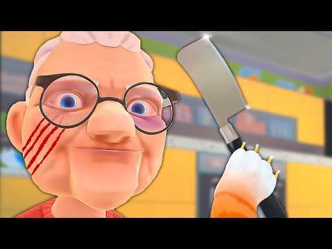 КОТИК ВЗЯЛСЯ ЗА НОЖИ! БАБУЛЯ БЕРЕГИСЬ! I Am Cat VR / Часть 3 /