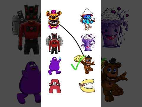 Grimace FNAF Alphabet Lore Game Challenge🕹️🤔 #shorts #grimaceshake #alphabetlore
