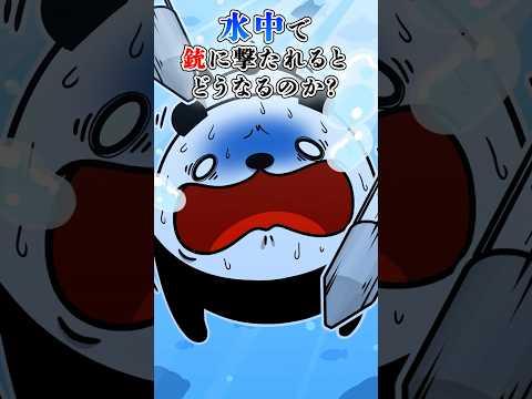 水中で銃に撃たれるとどうなるのか？#テイペン #plottアニメ