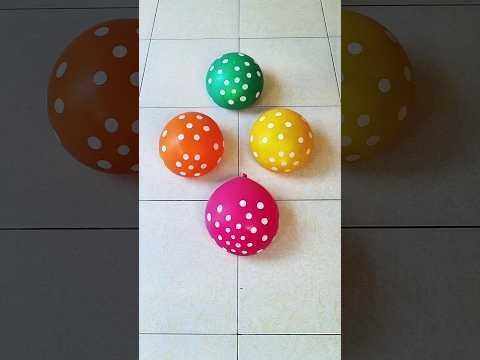 Pink Orange Yellow Green Balloon Orbeez Popping Asmr Satisfying Video
