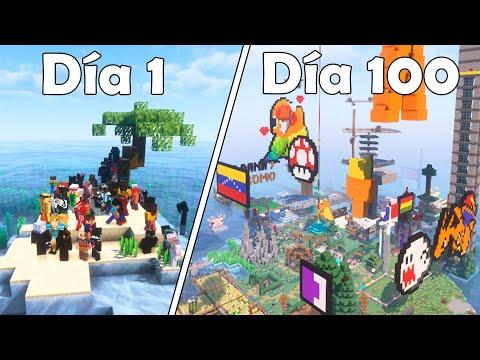 100 DÍAS en UNA ISLA con 100 SUSCRIPTORES en Minecraft