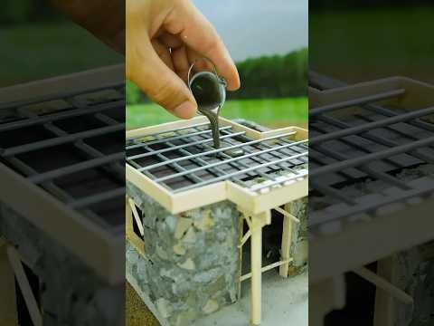 How to build a two story house from stone #vfuho #diy #house #miniature