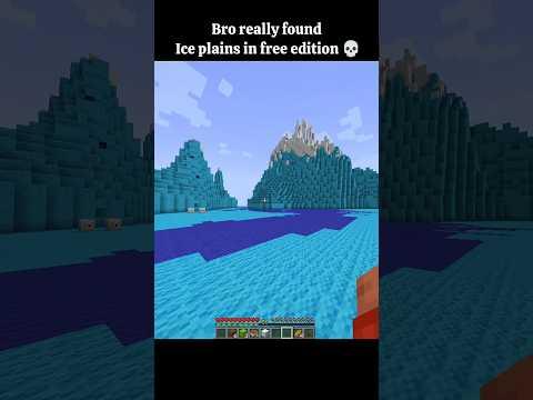 Ice plains in Minecraft free edition gone wrong 💀 #minecraft #shorts #memories