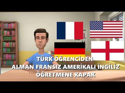 Türk Öğrenciden  Fransız Öğretmene İngiliz Öğretmene Amerikalı Öğretmene Alman öğretmene kapak