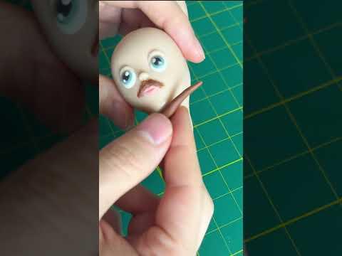 مجسم فادي معاز من عجينة السكر 😁 #chocolatedessert #fondant #cake #recipe #tutorial #sugarpaste