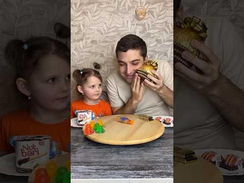 CUTE bottle game and SWEET surprises☺️😜🍭🍬🍡 #shorts #novikovyfam