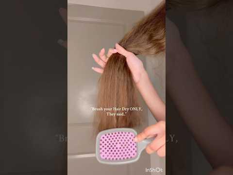 Any Curly/Wavy girly here?🥲(why dry brushing its NOT for everyone)#hair #shorts #longhair #haircare