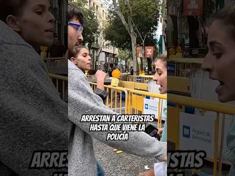 arrestan a carteristas hasta que viene la policía