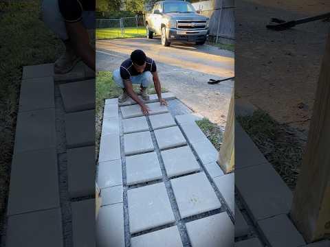 Building a $600 walkway.. Working with Unc..#walkway #pathway #DIY