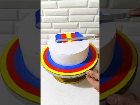 Rainbow 🌈 Cake Design Simple || #shorts #youtubeshorts #viralvideo #cake #viralvideo