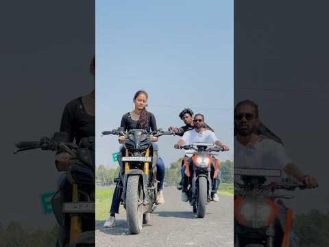 Never Race With Lady Rider 😱 || Race Challenge 🔥 #shorts #mt15 #ktm #youtubeshorts