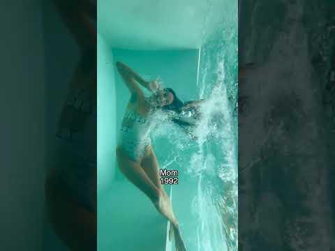 Jumping Through Bed to Pool 😅 #shorts