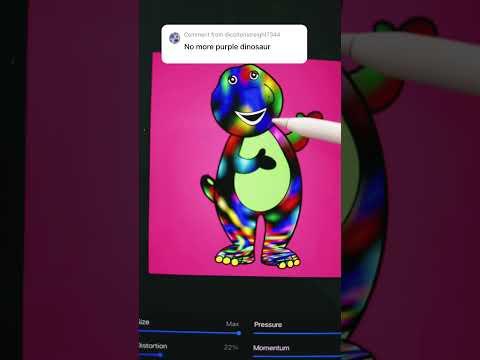 Barney 😭~pick a color|Procreate #art #satisfying #sub #fy #barney #digitalart #shorts