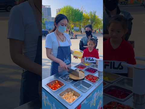 🥰 Satisfying with street food 🥳 #streetfood #satisfying #satisfyingvideo