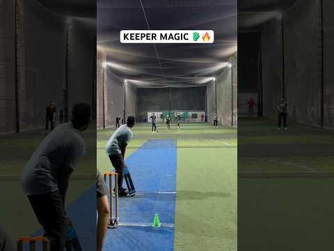 Keeper Rapid Magic At Cricket Field 🧤Spin Balls, Batsman Swing And Keeper Skills #cricket #shorts
