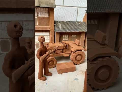 The highest level of changing the color of mud cars and playing with mud. Craft Mud Art #38