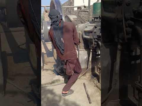 Old black engine!! Bike starting Diesel engine starting