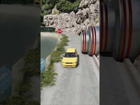 Cars vs Bollards Crushes 5 - BeamNG Drive