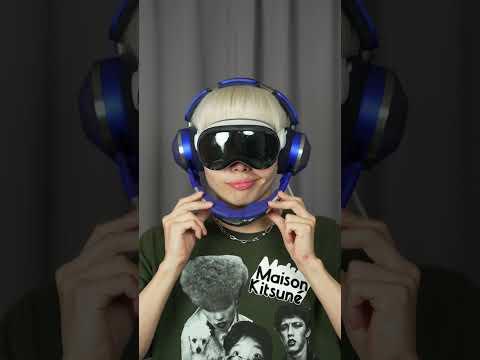 Apple Vision Proとダイソンのヘッドホンを一緒に付けたらとんでもねぇ未来人になれるんじゃね？#shorts