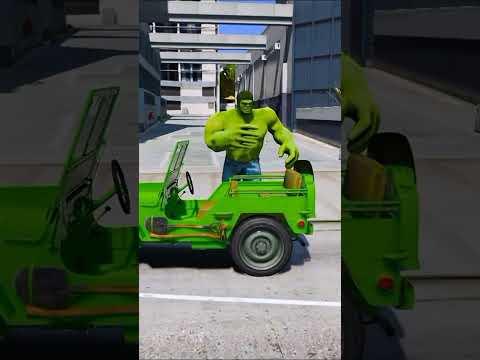 GTA V : Hulk Saving She Hulk From Gaint Spiders 😱|#shorts
