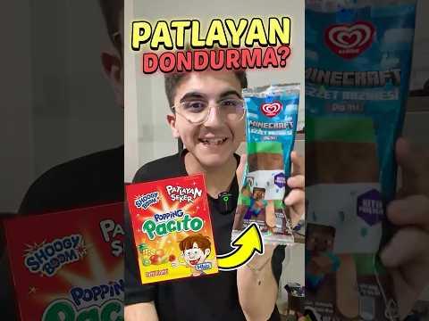 PATLAYAN MİNECRAFT DONDURMASI YAPTIM?💣#reklamdeğildir #shorts