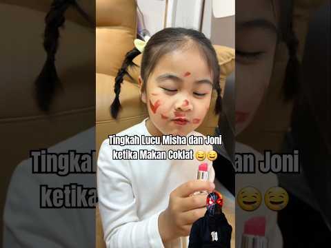 Kelakuan Kocak Misha dan Joni saat Makan Coklat 😋😋 #shorts #videokocak #videolucu #dubbing