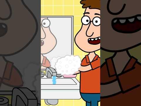 Papá nos muestra lo fácil que es lavarnos las manos #paraniños #lavarselasmanos #cancionesinfantiles