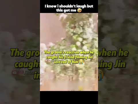 It's his fault for inviting WWH to his wedding😂 #bts #jin #kpop