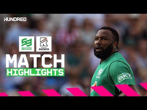 POLLARD SMASHES FIVE SIXES OFF RASHID KHAN IN NAIL-BITER | Southern Brave v Trent Rockets Highlights