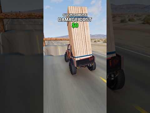 Which car can drive past a roadblock and 5 potholes?