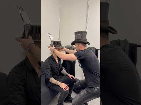 Custom-made Fedora Hat in distressed black tone