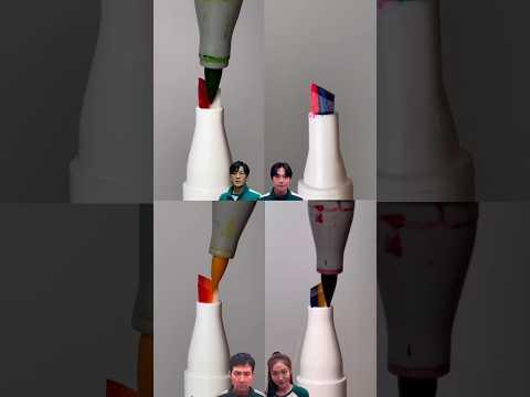 Alcohol marker SquidGame Edition color combination technique ✨️🤩 || What's your Favorite? #squidgame