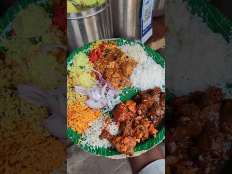 Aunty Selling Unlimited Non Veg Meals in Hyderabad| ITC Kohenur near| 200 Rupees Street Food #shorts