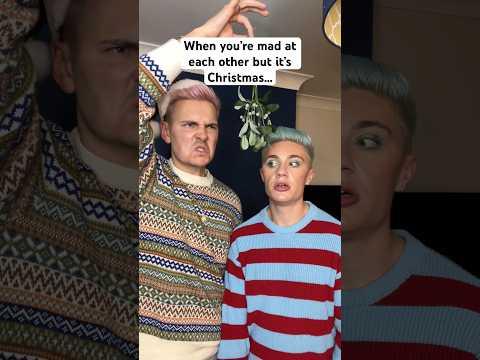 WHEN YOUR MAD AT EACH OTHER BUT ITS CHRISTMAS 🤦‍♂️😂 #Shorts #comedycouple #relationshipgoals