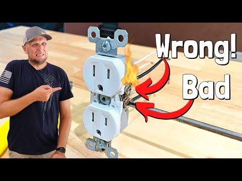 The BIGGEST Mistakes DIYers Don't Know They Are Making When Wiring Receptacles | How To
