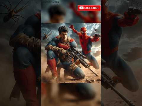 Spiderman and Superman true heroes serving their country😱 🥺💥#marvel #dc #shorts