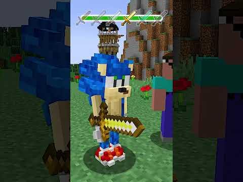 SONIC’S WEAPON UPGRADES EVERY TIME SOMEONE SAYS HIS NAME IN MINECRAFT! ⛏️ #shorts