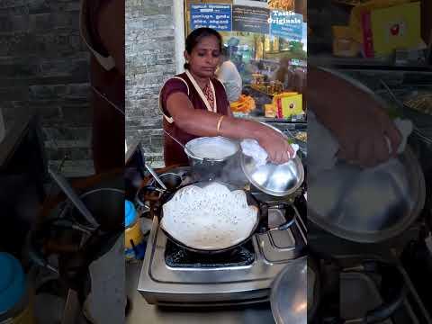 Smiling Akka Making Aappam - Indian Street Food
