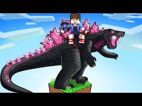 JOGANDO com GODZILLA em APENAS UM BLOCO no Minecraft