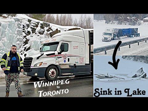 Dangerous Winter Road | Driving Truck Winnipeg to Toronto | 712