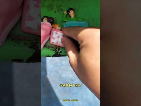 Shinchan family ko horn me 😂 ~ mini wood toy - woodworking art skill / wood / hand crafts/ #shorts