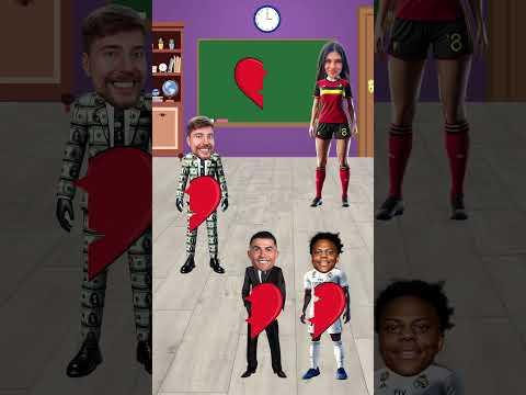 Quem roubou o coração da Celine? 😍🔥 Ronaldo😯 vs iShowSpeed💖 vs MrBeast🤑