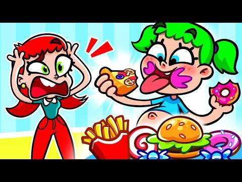 There's a Monster in My Tummy 😫 | Don't Overeat Song | Kids Songs & Nursery Rhymes