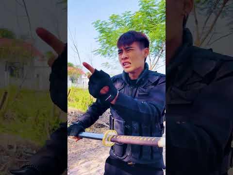 Practice makes perfect | The Male Policeman tried his sword and the ending was humorous #shorts