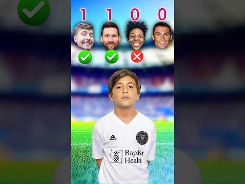 Ronaldo_vs_messi_vs_mr_beast_vs_ishowsped ⚽💥🤩 Thiago Messi ❤️ Jr Ronaldo Pregunta 🥰