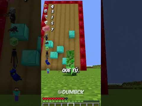 ¡Desafío de altura vs Habilidades increíbles de los mobs! ⛏️ #shorts