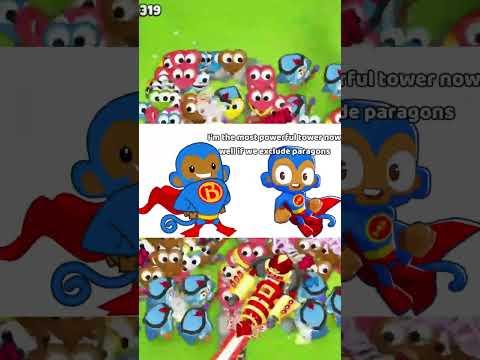 BTD1 TOWERS MEET BTD6 TOWERS #shorts